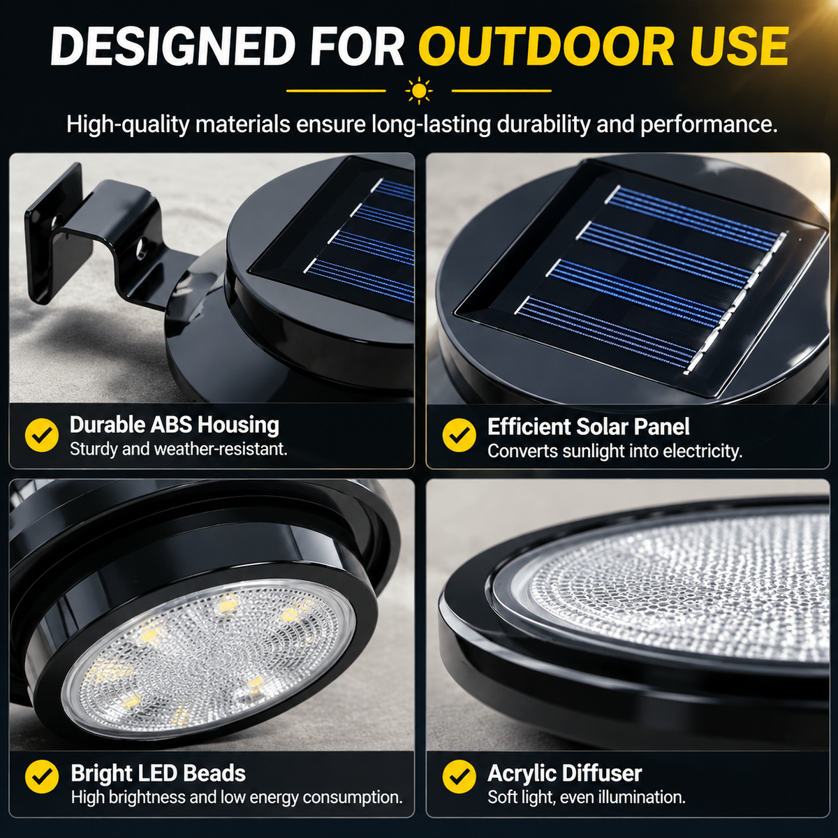 ☀️50% RABATT💡Solar LED Gutter & Wall Light – Waterproof Outdoor Solar Lighting for Garden, Fence & Patio