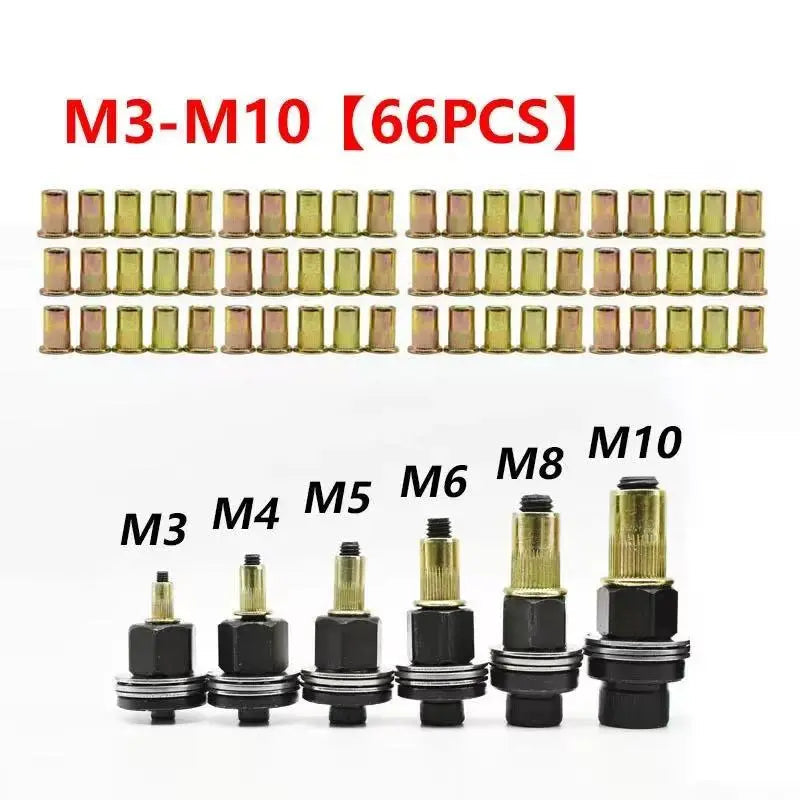Create Strong Threads Without Welding - 150PCS Stainless Steel Rivet Nut Kit (M3-M8)