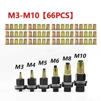 Create Strong Threads Without Welding - 150PCS Stainless Steel Rivet Nut Kit (M3-M8)