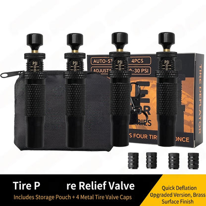 10-30 PSI Adjustable Tire Deflator Kit - Portable Tire Pressure Tool