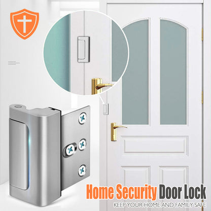 800LBS Heavy Duty Inward Opening Home Security Door Lock | Anti-Break Design with Reinforced Lock Cylinder