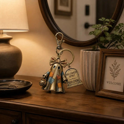 Halloween Ghost Keychain – Cute Spooky Ghost Charm for Keys, Bags & Backpacks