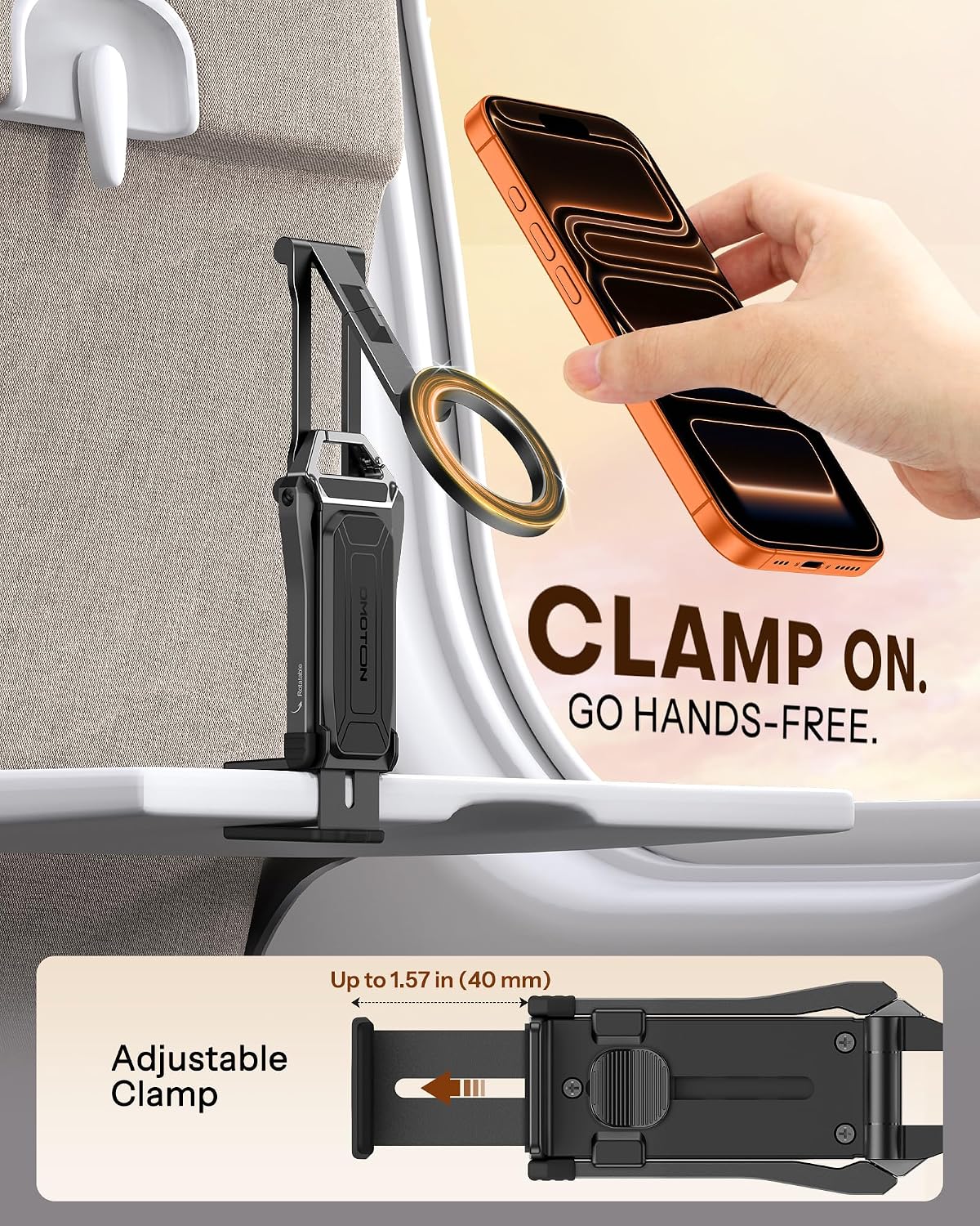 Magnetic Aluminum Phone Tripod Stand – Foldable 360° Rotating Phone Holder for iPhone