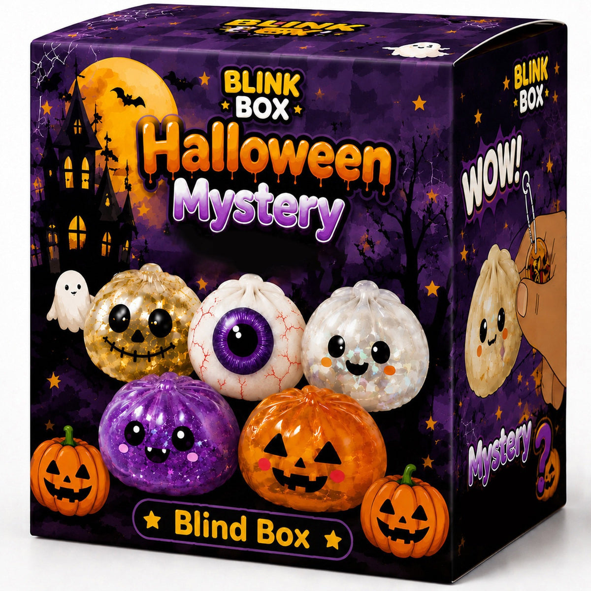 Halloween Theme Dumpling Stress Ball, Portable Sensory Fidget Toy For All Ages