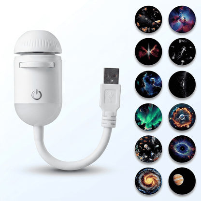 2-in-1 Galaxy Projector Night Light, Star Sky Nebula Lamp for Bedroom Kids Adults