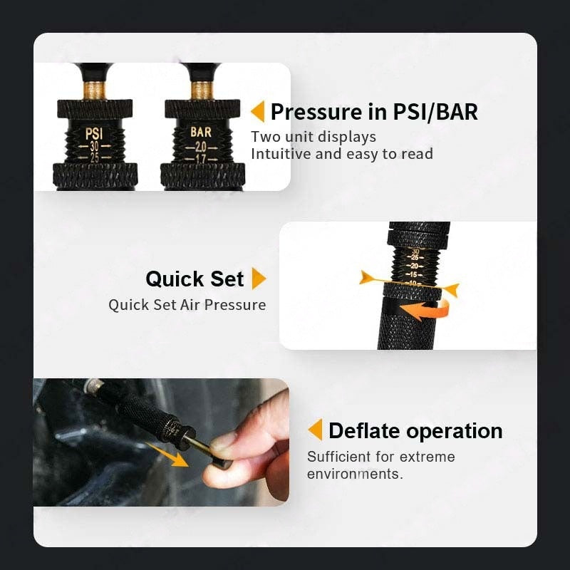 10-30 PSI Adjustable Tire Deflator Kit - Portable Tire Pressure Tool
