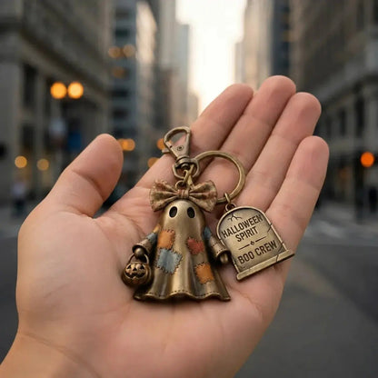 Halloween Ghost Keychain – Cute Spooky Ghost Charm for Keys, Bags & Backpacks