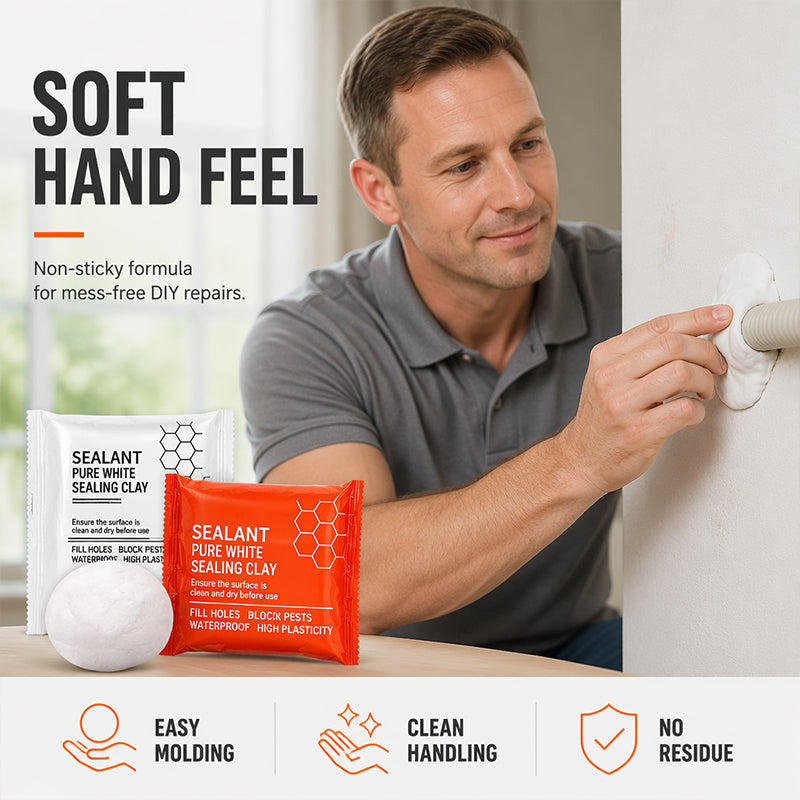 ⏰🧱 Waterproof Wall Hole Sealing Clay for Air Conditioner Pipes — 5-Pack Moldable Sealant Putty for Pipe Gaps & Wall Holes | Tool-Free Application