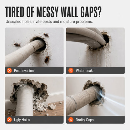 ⏰🧱 Waterproof Wall Hole Sealing Clay for Air Conditioner Pipes — 5-Pack Moldable Sealant Putty for Pipe Gaps & Wall Holes | Tool-Free Application