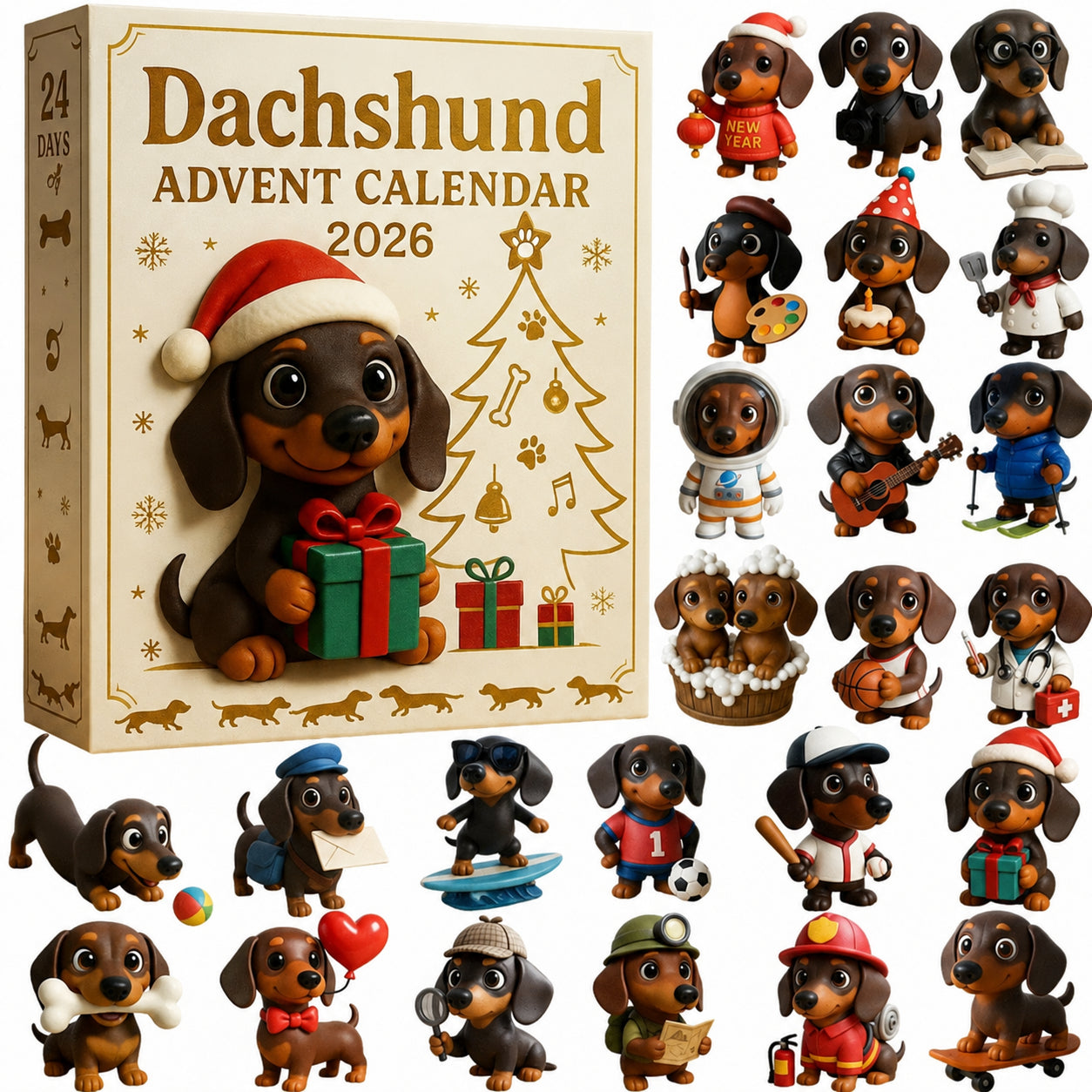 🎄🐾 2026 Dachshund Christmas Advent Calendar🐶✨