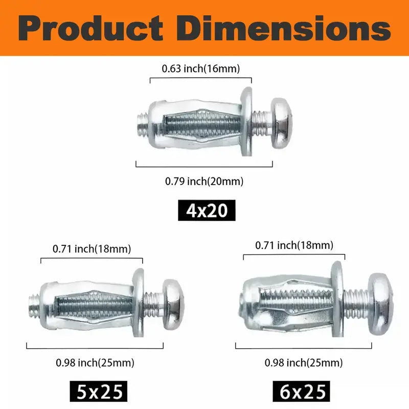Carbon Steel Rivet Nut Set – Rustproof Threaded Inserts for Metal & Furniture Repair