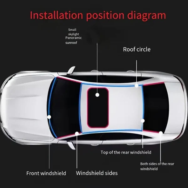 Car Windshield Edge Rubber Strip (13ft )