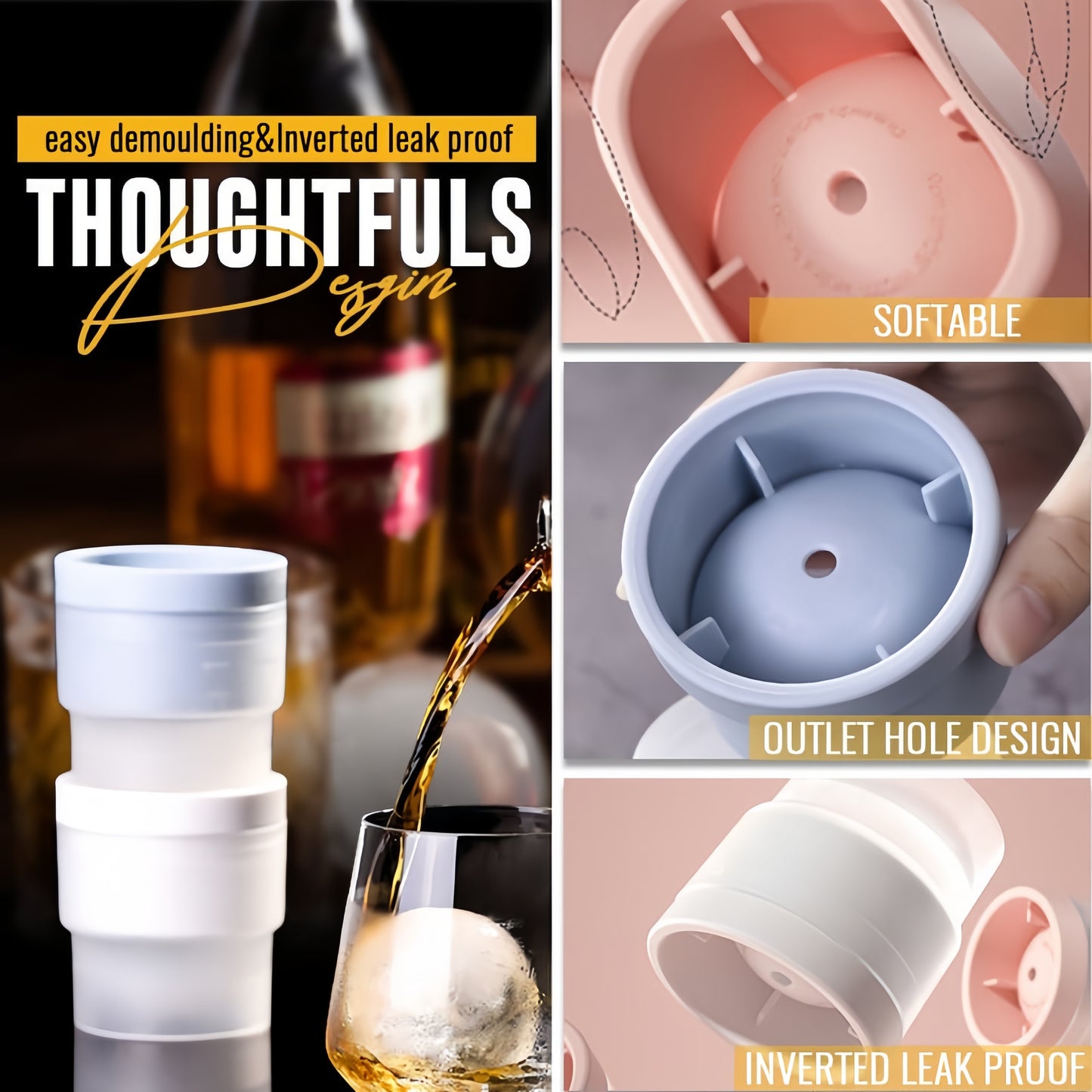 ❄️ DIY Whisky Ice Balls | Slow‑Melt, No Watered‑Down Taste for Cocktails & Home Bar
