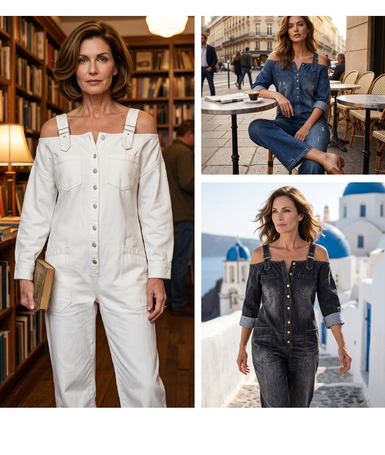 Loose Fit Wide-Leg Overall Jumpsuit with Pockets – Effortless Comfort & Style ✨