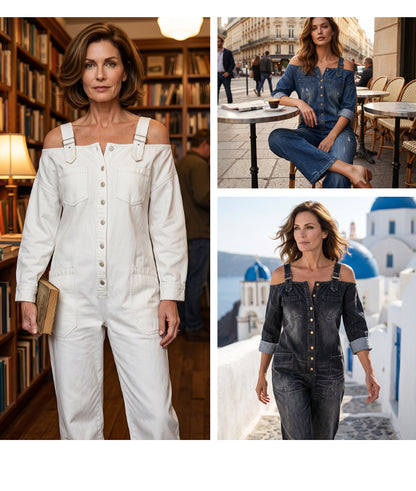 Loose Fit Wide-Leg Overall Jumpsuit with Pockets – Effortless Comfort & Style ✨