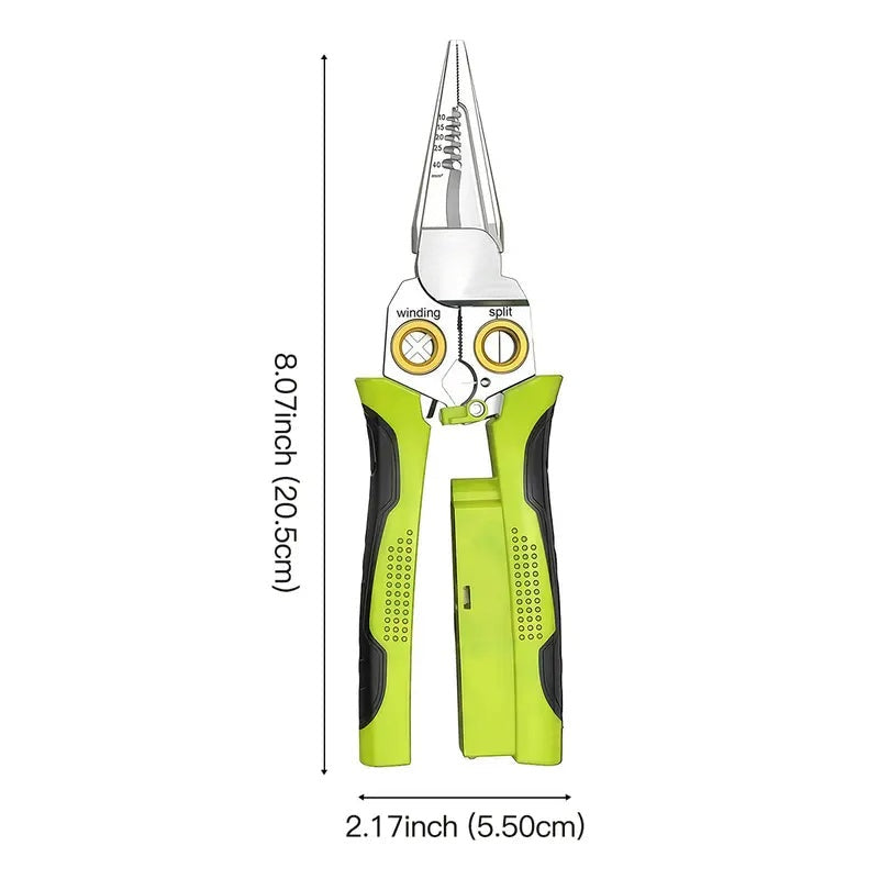 8-in-1 Wire Stripper – Integrated Smart Voltage Tester For Zero-Risk Damage-Free Electrical Work