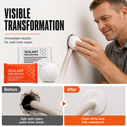 ⏰🧱 Waterproof Wall Hole Sealing Clay for Air Conditioner Pipes — 5-Pack Moldable Sealant Putty for Pipe Gaps & Wall Holes | Tool-Free Application