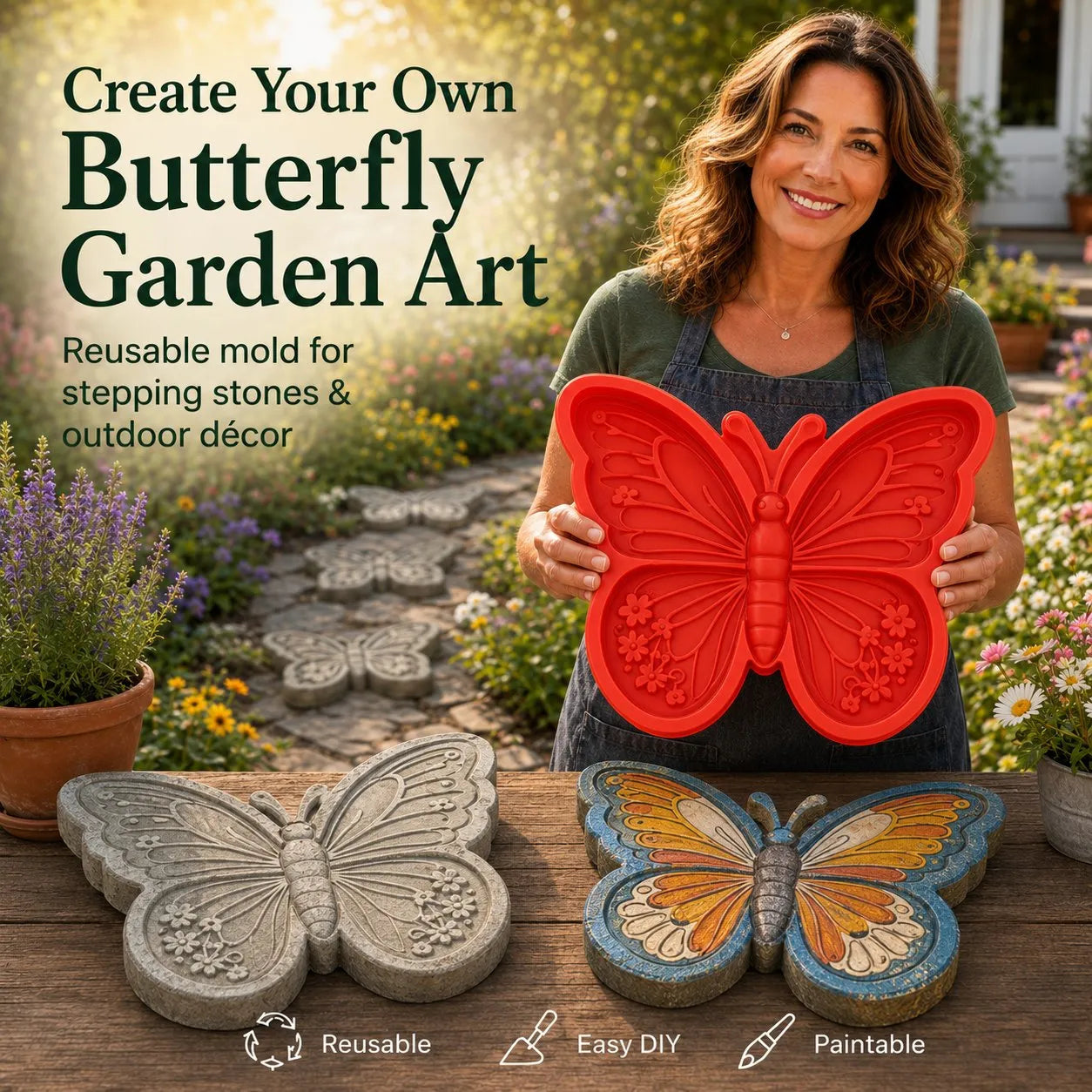 🔥 LAST DAY ONLY！49% OFF 🌻 Reusable Sunflower Stepping Stone Mold ✅ Buy 3 Enjoy Free Shipping