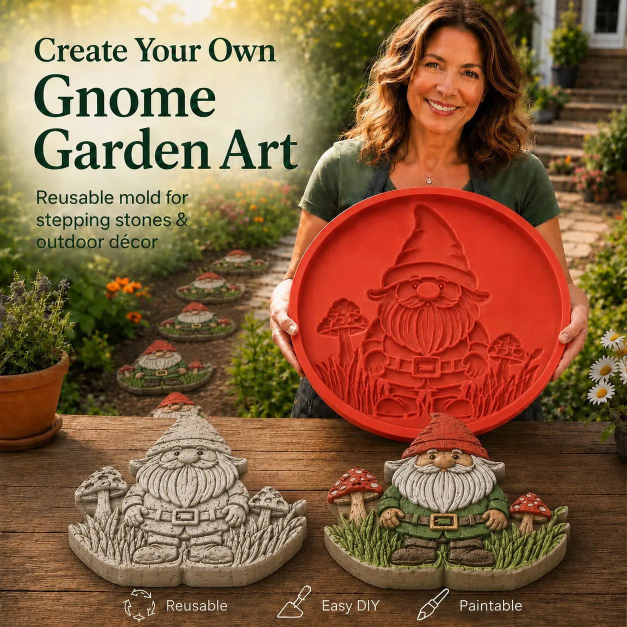 🔥 LAST DAY ONLY！49% OFF 🌻 Reusable Sunflower Stepping Stone Mold ✅ Buy 3 Enjoy Free Shipping
