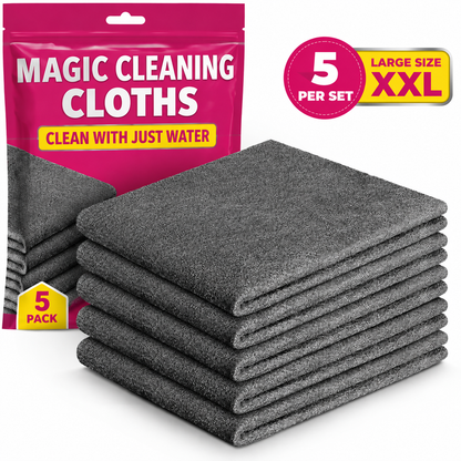 Premium Magic Microfiber Cleaning Cloth Set – 5 Pieces for Effortless Cleaning
