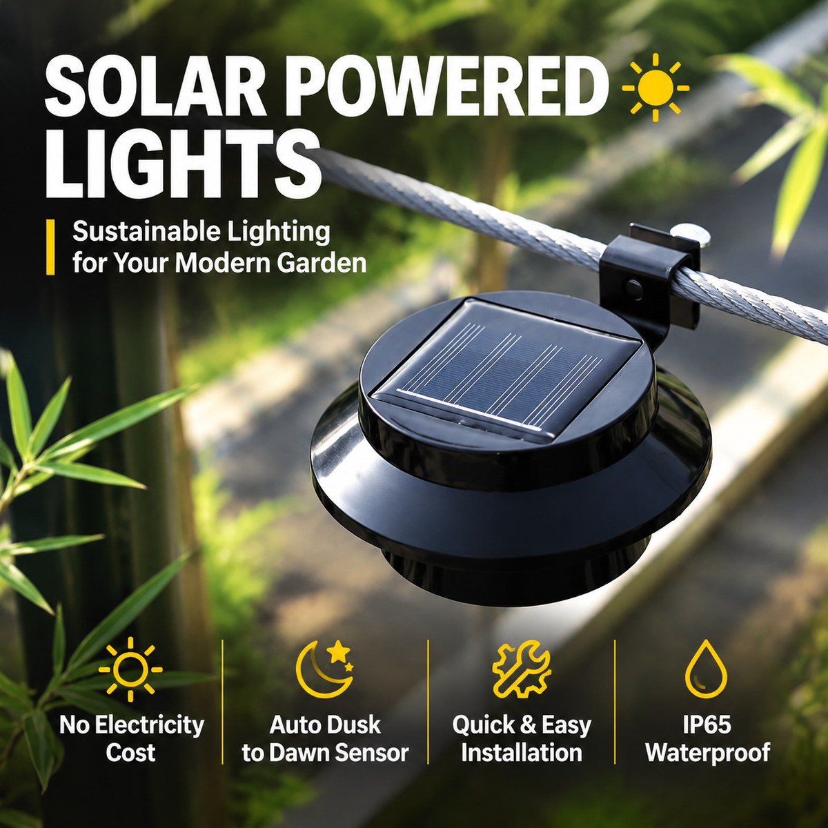 ☀️50% RABATT💡Solar LED Gutter & Wall Light – Waterproof Outdoor Solar Lighting for Garden, Fence & Patio