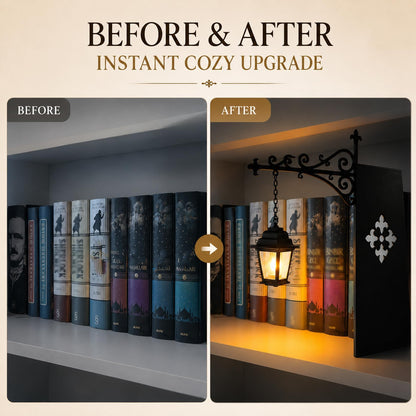 Cute Ghost Reading BookLamp -Cozy HalloweenLED Night Light &Bookshelf Decor