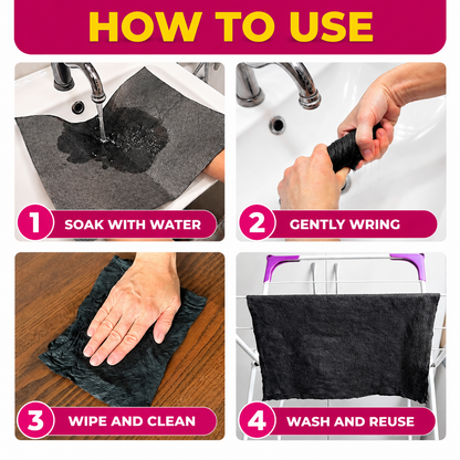 Premium Magic Microfiber Cleaning Cloth Set – 5 Pieces for Effortless Cleaning