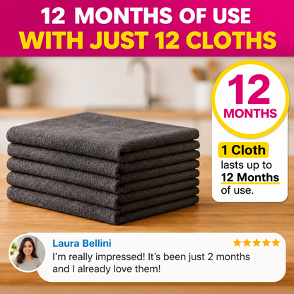 Premium Magic Microfiber Cleaning Cloth Set – 5 Pieces for Effortless Cleaning