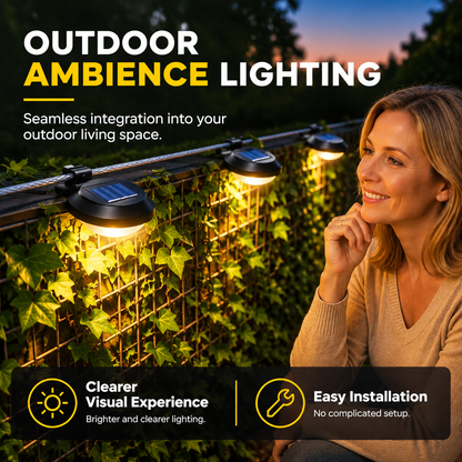 ☀️50% RABATT💡Solar LED Gutter & Wall Light – Waterproof Outdoor Solar Lighting for Garden, Fence & Patio