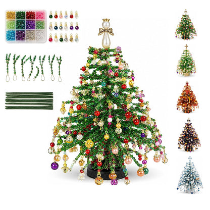 DIY Beaded Crystal Christmas Tree Making Kit | Handmade Mini Xmas Table Decor Set
