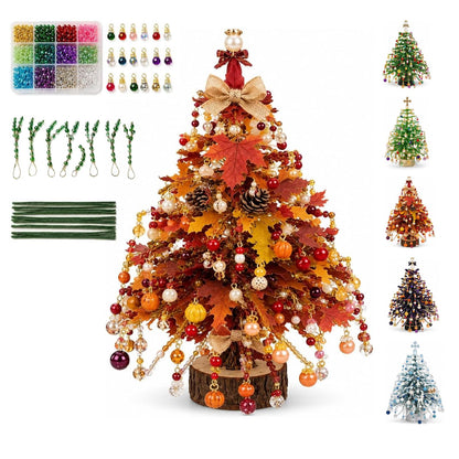 DIY Beaded Crystal Christmas Tree Making Kit | Handmade Mini Xmas Table Decor Set