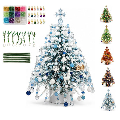 DIY Beaded Crystal Christmas Tree Making Kit | Handmade Mini Xmas Table Decor Set